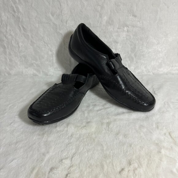 Dr. Scholl's Shoes - Dr. Scholl's E1P-01 Black Leather Slip On Loafer Women Size 9W